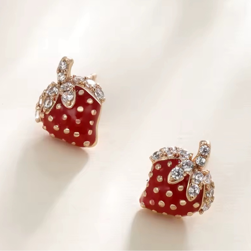 Strawberry Shaped Red Earrings
